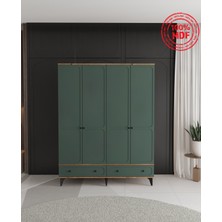 T&B Irmak 4 Kapaklı Çekmeceli Gardırop - Tamamı Mdf