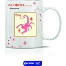 On Dijital Baskı Merkezi Akrep Burcu Temalı Beyaz Kupa