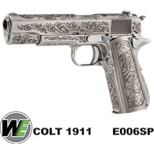 We Aırsoft Airsoft Tabanca We Colt 1911 Işlemeli Gümüş WE-E006SP-BOX