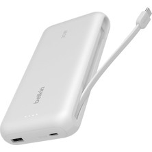 Belkin Taşınabilir Şarj Cihazı, 20K Entegre Kablolu Taşınabilir Güç Kaynağı, 30 W Güç Iletimli Hızlı