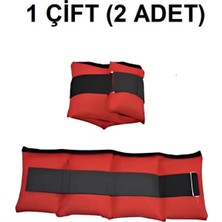 Escenay El ve Ayak Bilek Ağırlığı Kum Torbası Korsesi Ağırlık Kas Güçlendirme Çalıştırma Kırmızı 2 Adet