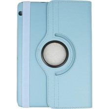  Huawei Mediapad T3 10 / 9.6 Kılıf 360 Tablet Deri Kılıf - Turkuaz