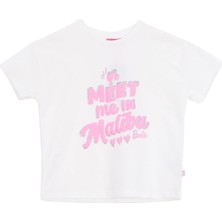 Barbie Baskılı Ekru Kız Çocuk T-Shirt BRB6SG-TST6432