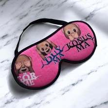 ALS Tasarım Dünyası Siyah Renk Maymun Görme, Duyma, Konuşma Uyku Bandı