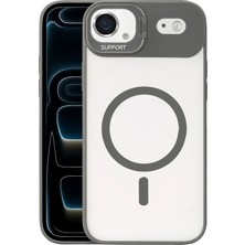  Apple iPhone 17 Air Remim Lensli Magsafe Standlı Kapak - Titan Gri