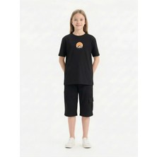 Broco Erkek Kız Çocuk Kombini Alt-Üst Takım Şort   Baskılı T-Shirt Anatolian Soul  R.2