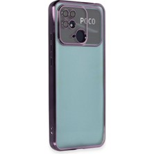 Epilons Mey Ithalat® Redmi 10C Kılıf Lensli Silikon - Mor