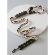 Balkonda Köpek Gezdirme Kayışı Tasması 6 Kat Saç Örgü Makrome Pamuklu Ip