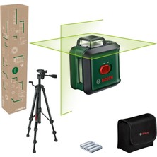 Bosch Home & Garden Universallevel 360 Set Çapraz Çizgi Lazeri (24M Çalışma ALANI,360° Yatay Çizgi I