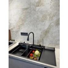 The Sink Marinax 100X50 Ultra Teknolojik Eviye Seti Sol Damlalıklı