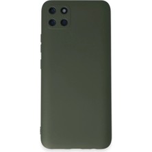  Realme C11 Kılıf Nano Içi Kadife Silikon - Koyu Yeşil