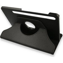  Samsung Galaxy X800 Tab S8 Plus 12.4 Kılıf 360 Tablet Deri Kılıf - Siyah