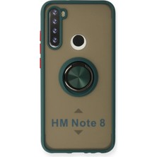 Epilons Mey Ithalat® Redmi Note 8 Kılıf Montreal Yüzüklü Silikon Kapak - Yeşil