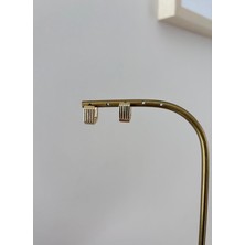 Marsel Küp Çizgili Model Klipsli Xp Gold Küpe