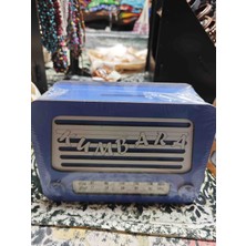 Bereket Taş Baskı Retro Radyo Görünümlü Dekoratif Ahşap Kumbara