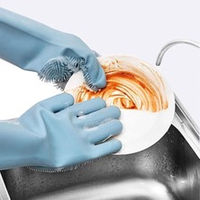 Silikon Bulaşık Yıkama Eldiveni Silikonlu Mutfak Eldiveni Temizlik Mutfak Eldiven Nemere