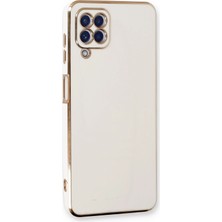  Samsung Galaxy A22 Kılıf Volet Silikon - Beyaz