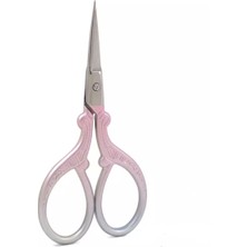 Ozan Tuhafiye M16 Vintage Anka Dikiş Nakış Makası 9 x 4,5 cm Pembe-Gri Renkli Çok Amaçlı