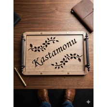Bereket Taş Baskı Kastamonu Yazılı Ahşap Tepsi