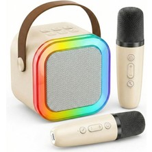 Neffo Karaoke Seti Çift Mikrofonlu Bluetooth Hoparlör Eğlence Seti Çocuk Eğlence Etkinlik
