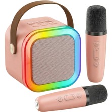 Neffo Karaoke Seti Çift Mikrofonlu Bluetooth Hoparlör Eğlence Seti Çocuk Eğlence Etkinlik