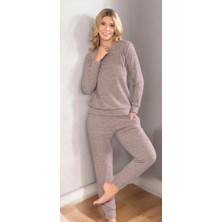 Dowry Kaşkorse Uzun Kol Pijama Takımı Kışlık