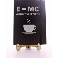 MiraLive Lastikli Çizgisiz Sert Kapak Emc2 Defter