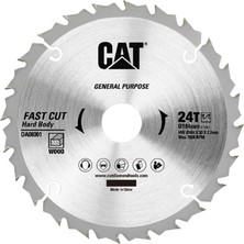 Cat DA08001 184X30MM Ahşap Kesme Elmas, Daire Testere Bıçağı 24 Diş