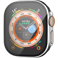  Apple Watch Ultra 49MM Legend Camlı Kasa Ekran Koruyucu - Siyah-Gümüş