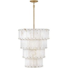 Ronisu Aydınlatma Aurea 4 Katlı Sarkıt Mermer Avize – Yüksek Tavan Uyumlu Lüks Avize RA-AVZ-2473-93-21