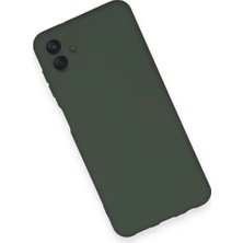  Samsung Galaxy A04 Kılıf Nano Içi Kadife Silikon - Koyu Yeşil