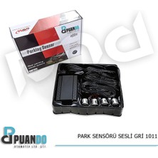 Araca Özel Gri Park Sensörü Sesli Ikaz Sistemi 1011 - 4 Sensörlü Kit (Panç Hediyeli)