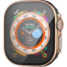  Apple Watch Ultra 49MM Legend Camlı Kasa Ekran Koruyucu - Siyah-Gold