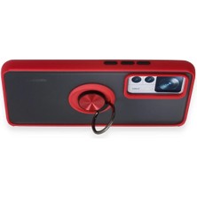  Xiaomi Mi 12T Pro Kılıf Montreal Yüzüklü Silikon Kapak - Kırmızı