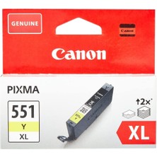 Canon CLI-551XL Y Yüksek Kapasiteli Orijinal Sarı Mürekkep Kartuşu 6446B001