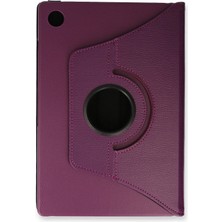  Samsung Galaxy Tab A9 Plus Kılıf 360 Tablet Deri Kılıf - Mürdüm