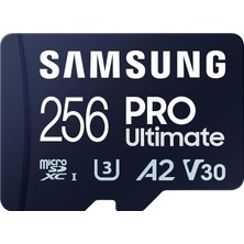 Samsung Pro Ultimate Microsd Kart + Sd Adaptörü, 256 Gb, Akıllı Telefonlar, Drone ve Aksiyon Kameras