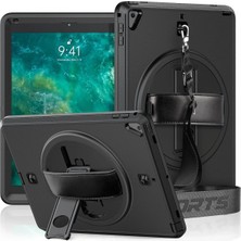  iPad 5 Air 9.7 Kılıf Strap-C Otterbox Tablet Kapak - Siyah