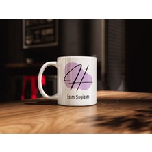 fotografyabaskı Kişiye Özel H Baş Harfli Isimli Kupa Bardak