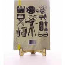 MiraLive Lastikli Çizgisiz Sert Kapak Retro Cinema Defter