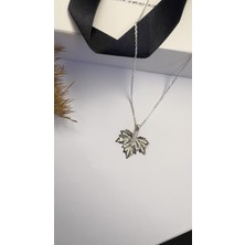 Daniel Angelson Maple Yaprak Taşlı 925 Gümüş El Işi Kolye