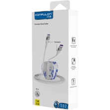 Konfulon S82 Seramik Uçlu Micro USB Kablo 1m 3.1A - Beyaz