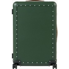 Fpm Milano Bank Spinner 76 Büyük Boy, Alüminyum Deri Detaylı Tasarım Valiz