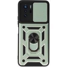  Xiaomi Poco X3 Gt Kılıf Pars Lens Yüzüklü Silikon - Yeşil