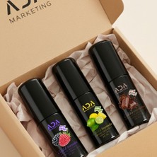 Ada Marketing 3’lü Yenilebilir Aromalı 30 ml Kayganlaştırıcı Jel Seti- Çikolata, Limon, Orman Meyvesi Aromaları
