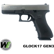 We Aırsoft Airsoft Tabanca We Glock 17 Siyah/gümüş Gen3 WE-G001A-SV G17-A-SILVER-GEN3
