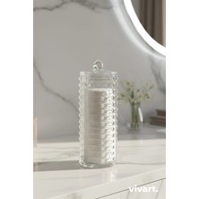 Vivart Diamond Pamukluk Organizeri Kutusu & Disk Makyaj Pamukluk Düzenleyici