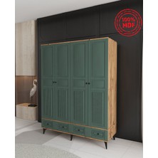 T&B Nil 4 Kapaklı Çekmeceli Gardırop - Tamamı Mdf