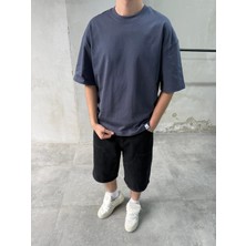 Difransel Jeans Erkek Basic Bisiklet Yaka Oversize T-Shirt