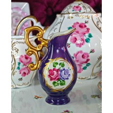 Manushum El Boyaması Porselen Saray Mini Sütlük-Mor 1 Adet